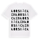 White t-shirt med Korsbäcken ordlek t-shirt
