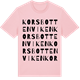 Pink Cotton t-shirt med Korsbottenviken ordlek t-shirt