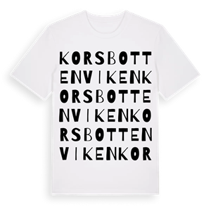 Korsbottenviken ordlek t-shirt – ekologisk bomull t-shirt från Pinshirt