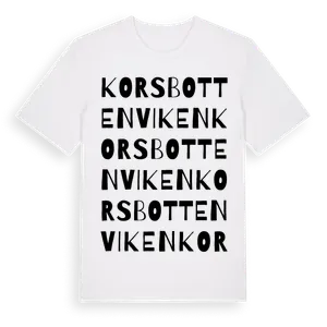 Korsbottenviken ordlek t-shirt – ekologisk bomull t-shirt från Pinshirt