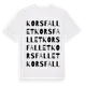 White t-shirt med Korsfallet ordlek t-shirt
