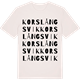 Vintage White t-shirt med Korslångsvik ordlek t-shirt