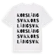 White t-shirt med Korslångsvik ordlek t-shirt