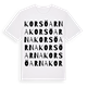 White t-shirt med Korsöarna ordlek t-shirt