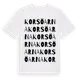 White t-shirt med Korsöarna ordlek t-shirt