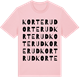 Pink Cotton t-shirt med Korterud ordlek t-shirt