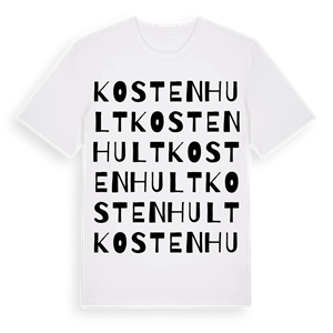 Kostenhult ordlek t-shirt – ekologisk bomull t-shirt från Pinshirt