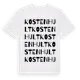 White t-shirt med Kostenhult ordlek t-shirt
