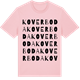 Pink Cotton t-shirt med Koverboda ordlek t-shirt