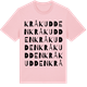 Pink Cotton t-shirt med Kråkudden ordlek t-shirt