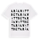 White t-shirt med Kråkvattnet ordlek t-shirt