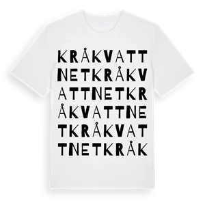Kråkvattnet ordlek t-shirt – ekologisk bomull t-shirt från Pinshirt