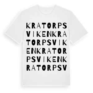 Kratorpsviken ordlek t-shirt – ekologisk bomull t-shirt från Pinshirt