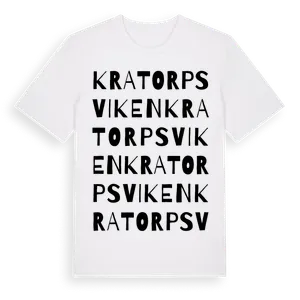 Kratorpsviken ordlek t-shirt – ekologisk bomull t-shirt från Pinshirt