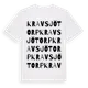 White t-shirt med Kravsjötorp ordlek t-shirt