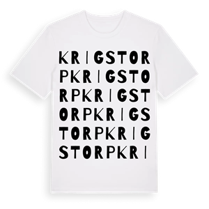 Krigstorp ordlek t-shirt – ekologisk bomull t-shirt från Pinshirt