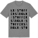 Mid Heather Gray t-shirt med Kristoffersäng ordlek t-shirt