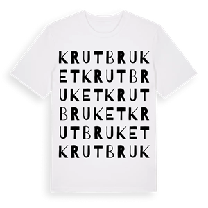 Krutbruket ordlek t-shirt – ekologisk bomull t-shirt från Pinshirt