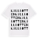 White t-shirt med Kullbotten ordlek t-shirt