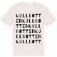 Vintage White t-shirt med Kullbotten ordlek t-shirt