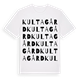 White t-shirt med Kultagård ordlek t-shirt