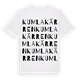 White t-shirt med Kumlakärren ordlek t-shirt