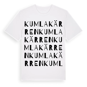 Kumlakärren ordlek t-shirt – ekologisk bomull t-shirt från Pinshirt