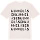 Vintage White t-shirt med Kummelåsen ordlek t-shirt