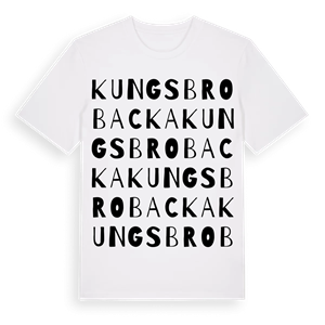 Kungsbrobacka ordlek t-shirt – ekologisk bomull t-shirt från Pinshirt