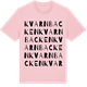 Pink Cotton t-shirt med Kvarnbacken ordlek t-shirt