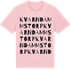 Pink Cotton t-shirt med Kvarndammstorp ordlek t-shirt