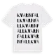 White t-shirt med Kvarnfall ordlek t-shirt