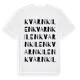 White t-shirt med Kvarnkilen ordlek t-shirt