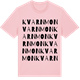 Pink Cotton t-shirt med Kvarnmon ordlek t-shirt