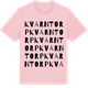Pink Cotton t-shirt med Kvarntorp ordlek t-shirt