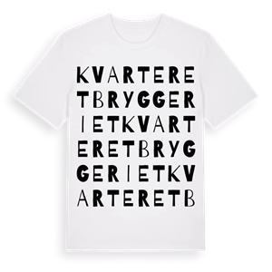 Kvarteret Bryggeriet ordlek t-shirt – ekologisk bomull t-shirt från Pinshirt
