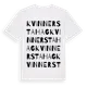 White t-shirt med Kvinnerstahag ordlek t-shirt