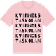 Pink Cotton t-shirt med Kvinnerstaskolan ordlek t-shirt