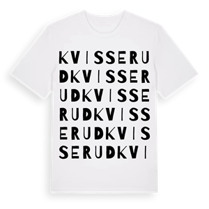 Kvisserud ordlek t-shirt – ekologisk bomull t-shirt från Pinshirt
