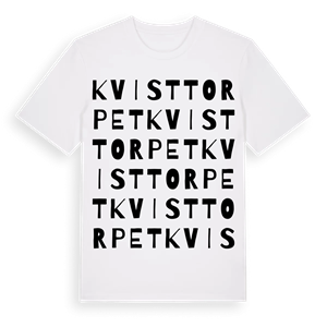 Kvisttorpet ordlek t-shirt – ekologisk bomull t-shirt från Pinshirt