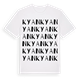 White t-shirt med Kyan ordlek t-shirt