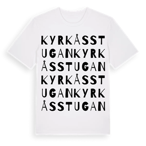 Kyrkåsstugan ordlek t-shirt – ekologisk bomull t-shirt från Pinshirt