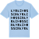 Blue Soul t-shirt med Kyrkemossen ordlek t-shirt