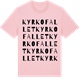 Pink Cotton t-shirt med Kyrkofallet ordlek t-shirt