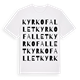 White t-shirt med Kyrkofallet ordlek t-shirt