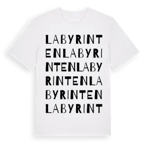 Labyrinten ordlek t-shirt – ekologisk bomull t-shirt från Pinshirt