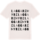 Vintage White t-shirt med Laggaremyre ordlek t-shirt