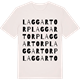 Vintage White t-shirt med Laggartorp ordlek t-shirt