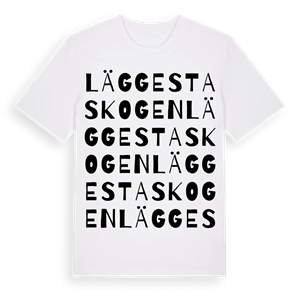Läggestaskogen ordlek t-shirt – ekologisk bomull t-shirt från Pinshirt
