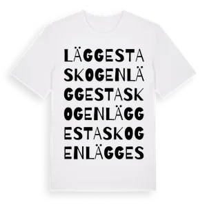 Läggestaskogen ordlek t-shirt – ekologisk bomull t-shirt från Pinshirt
